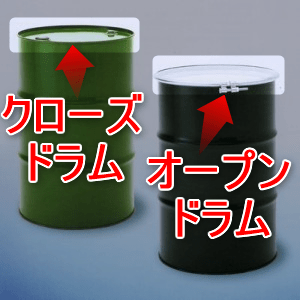 ドラム缶の種類（オープンドラムとクローズドラム）